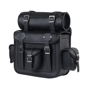 کیف خورجینی چهار تکه جیبدار چرمی