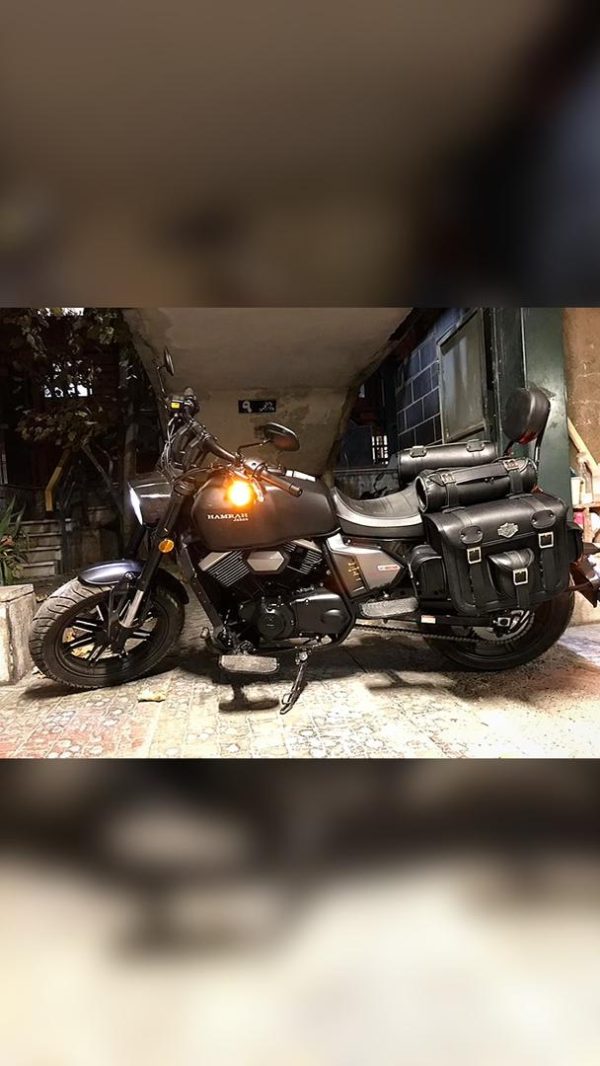کیف خورجینی چهار تکه جیبدار چرمی