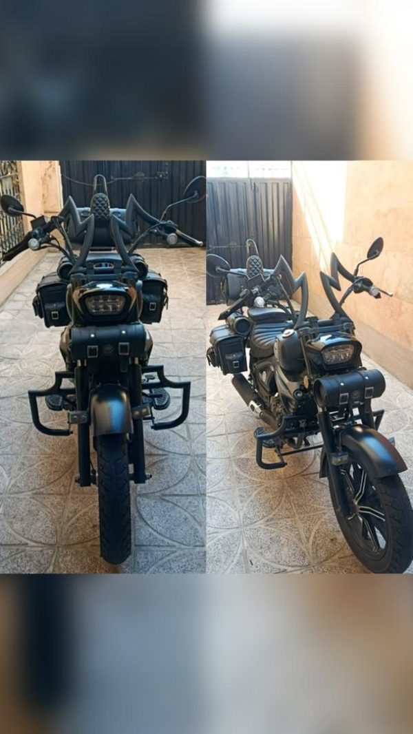 کیف خورجینی چهار تکه جیبدار چرمی